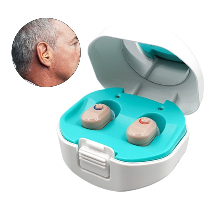 TWS On-Ear Sound Amplifier Hearing Aid with Charging Compartment, White, Black, Skin Color – TPU Skin Color Skin Color