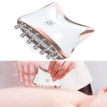 SM-2102 EMS Color Light Meridian Dredging Scraping Massager, White Gold, White Silver White Gold