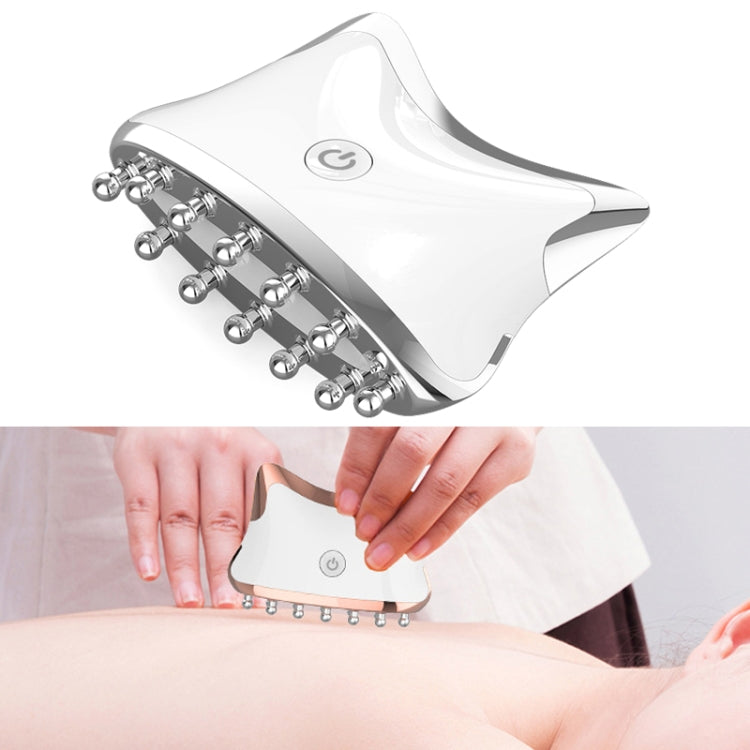 SM-2102 EMS Color Light Meridian Dredging Scraping Massager, White Gold, White Silver – Durable Build, Easy to Use White Silver