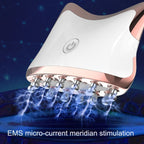 SM-2102 EMS Color Light Meridian Dredging Scraping Massager, White Gold, White Silver
