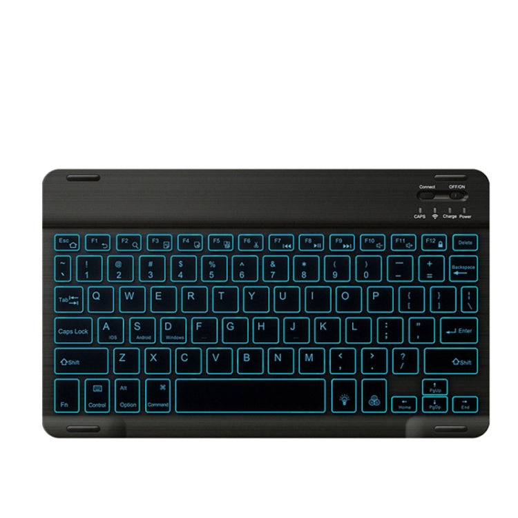 78 Keys 10 Inch RGB Colorful Backlit Bluetooth Keyboard For Mobile Phone / Tablet, Black, White – Bluetooth Black