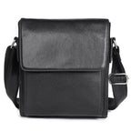 Vintage Crazy Horse Leather Men Shoulder Bag Messenger Bag, Black, Brown, Dark Brown Black Black