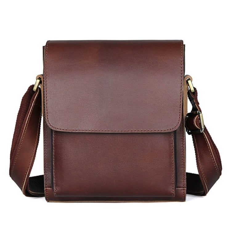 Vintage Crazy Horse Leather Men Shoulder Bag Messenger Bag, Black, Brown, Dark Brown – Leather Brown Brown