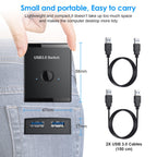 T25 2 In 1 USB3.0 Bidirectional Switch Printer Sharer Splitter – Durable Build, Easy to Use