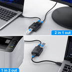 T25 2 In 1 USB3.0 Bidirectional Switch Printer Sharer Splitter – Durable Build, Easy to Use