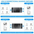 T25 2 In 1 USB3.0 Bidirectional Switch Printer Sharer Splitter – Durable Build, Easy to Use