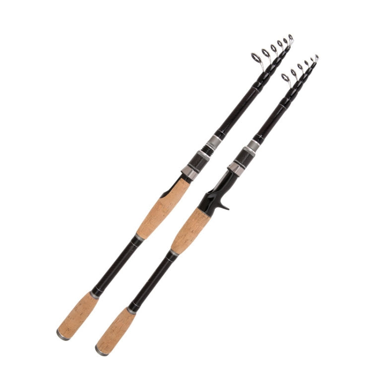 Telescopic Carbon Lure Rod Short Section Fishing Casting Rod, 2.4m, 1.8m, 3.0m