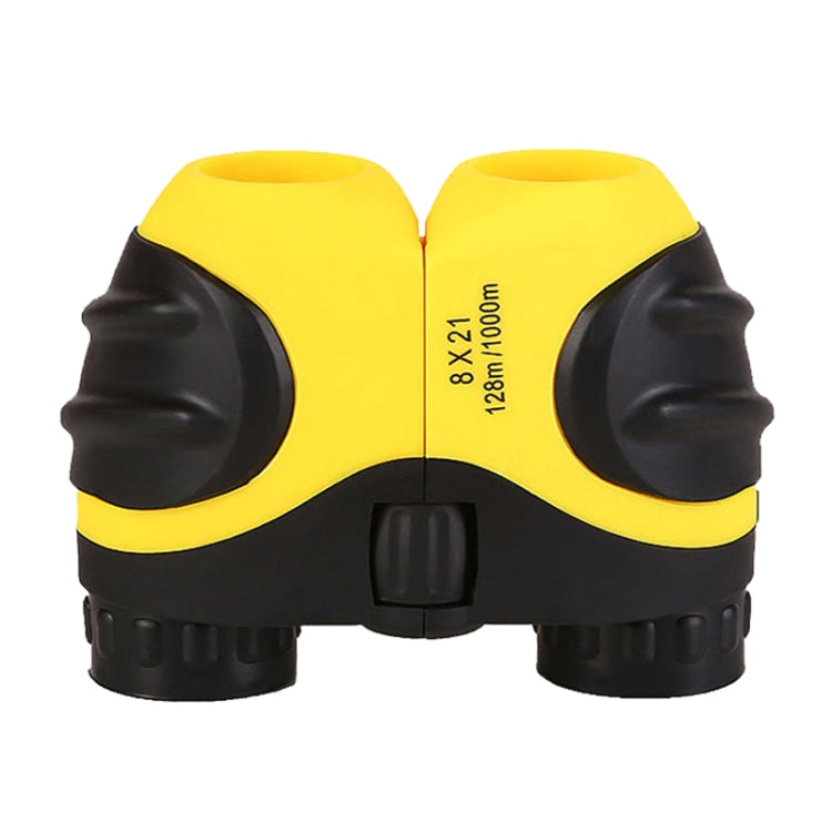 WYJ022 Children Mini HD Binoculars, 8X21 Red, 8X21 Yellow, 8X21 Blue, 8X21 Green – Lanyard, Leather 8X21 Yellow Yellow