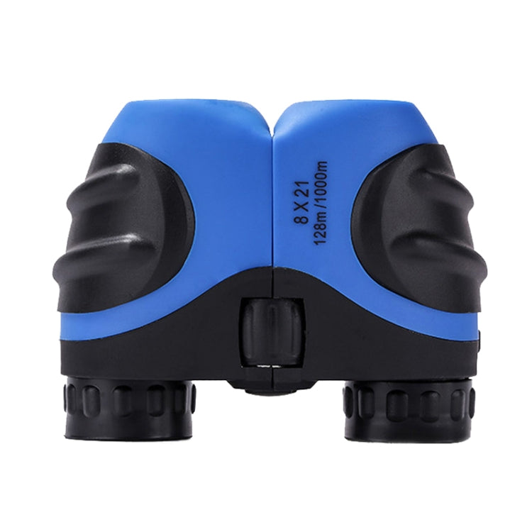 WYJ022 Children Mini HD Binoculars, 8X21 Red, 8X21 Yellow, 8X21 Blue, 8X21 Green – Lanyard, Leather 8X21 Blue Blue