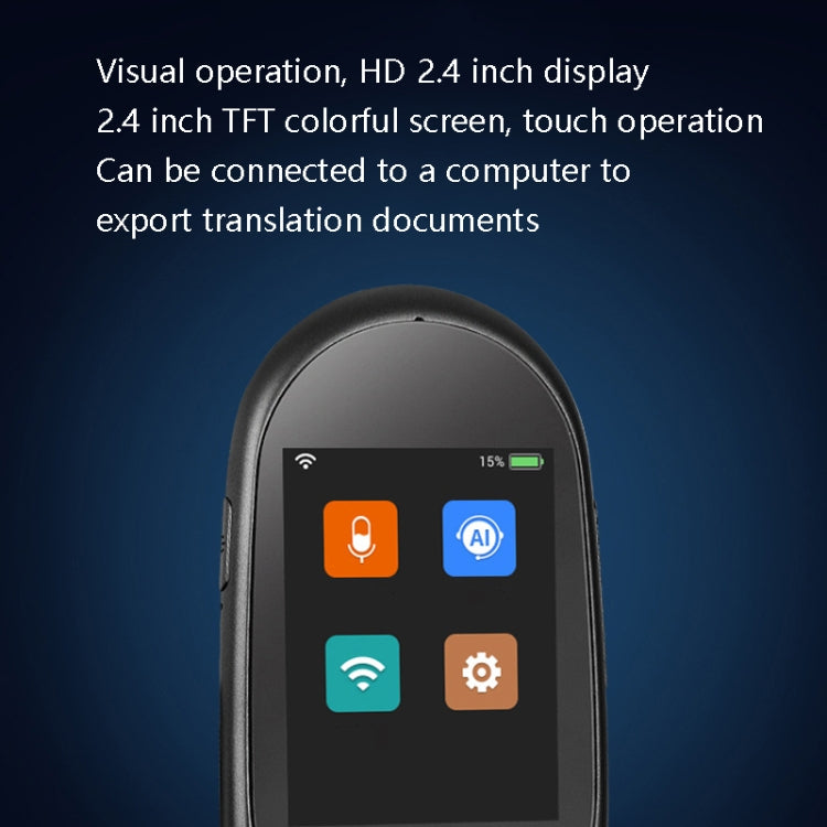 Travel Simultaneous Translator Scanning Recording Intelligent Voice Translator, White, Black – Durable Build, Easy to Use