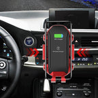 X343 15W Car Wireless Charger Smart Induction Suction Cup Phone Holder – Wireless Charging, TPU