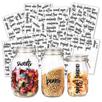 168 PCS Pantry Storage Stickers Waterproof and Oil-proof Food Label Stickers