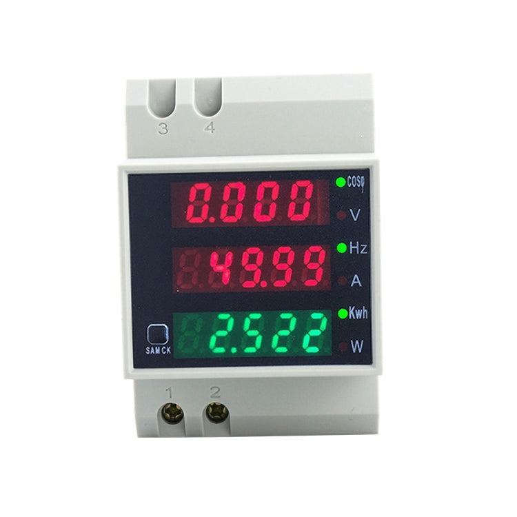 D52-2058 Wattmeter Din rail Volt Current Meter, AC80-300V Built-in CT, AC200-450V Built-in CT AC80-300V Built-in CT