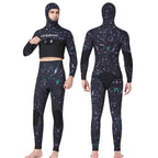 DIVE & SAIL 7mm Split Thick And Keep Warm Long Sleeves Hooded Diving Suit, M, L, XL, XXL, XXXL – Wear-resistant