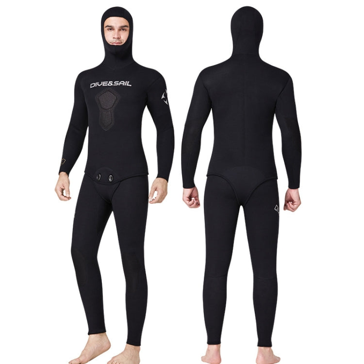 DIVE&SAIL 5mm Split Thick And Keep Warm Long Sleeves Hooded Diving Suit, 5mm XL Black, 5mm XXL Green, 5mm XL Orange, 5mm XXL Black, 5mm XXXL Green, 5mm XXL Orange, 5mm XXXL Black, 5mm M Green, 5mm XXXL Orange, 5mm M Black, 5mm M Orange, 5mm L Green    ...