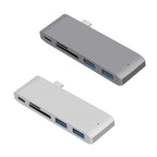 USB-C To HDMI Splitter Docking Station Card Reader, Specification：, 5 in 1 Gray, 5 in 1 Silver, 6 in 1 Gray, 6 in 1 Silver – Durable Build, Easy to Use