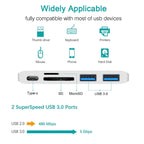 USB-C To HDMI Splitter Docking Station Card Reader, Specification：, 5 in 1 Gray, 5 in 1 Silver, 6 in 1 Gray, 6 in 1 Silver – Durable Build, Easy to Use