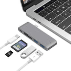 USB-C To HDMI Splitter Docking Station Card Reader, Specification：, 5 in 1 Gray, 5 in 1 Silver, 6 in 1 Gray, 6 in 1 Silver – Durable Build, Easy to Use 5 in 1 Gray