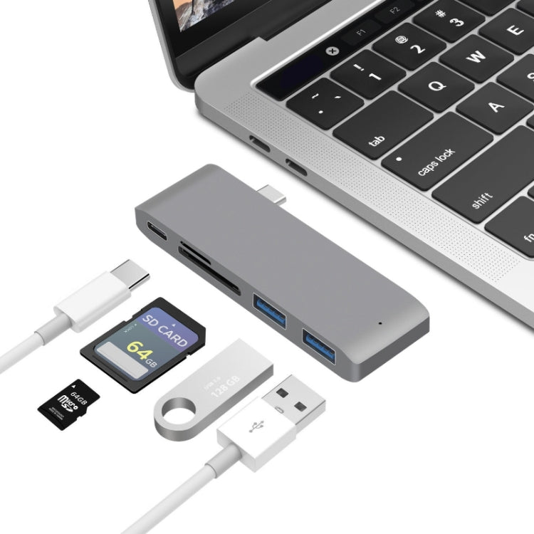 USB-C To HDMI Splitter Docking Station Card Reader, Specification：, 5 in 1 Gray, 5 in 1 Silver, 6 in 1 Gray, 6 in 1 Silver – Durable Build, Easy to Use 5 in 1 Gray
