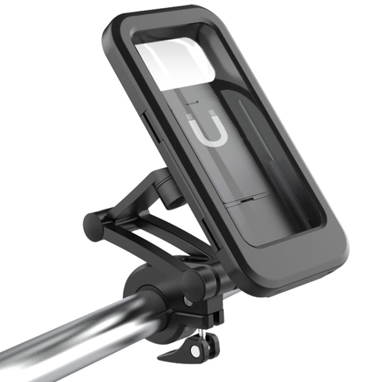 Bicycle Mobile Phone Holder Mountain Bike Waterproof Bag, Black Black