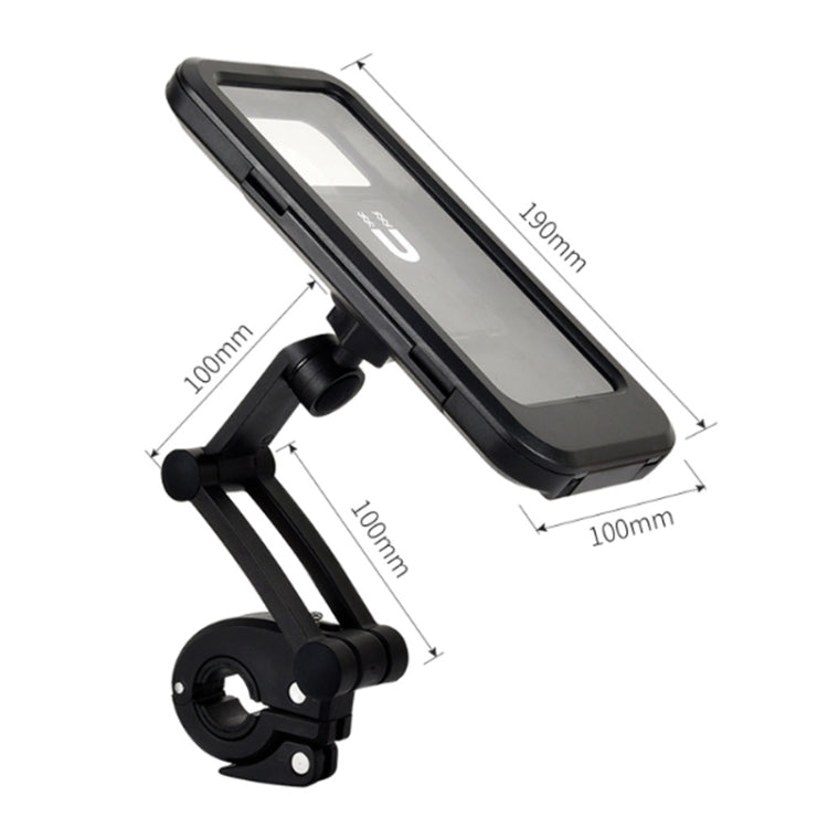 Bicycle Mobile Phone Holder Mountain Bike Waterproof Bag, Black