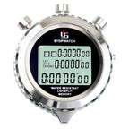 YS Stopwatch – Metal Stopwatch 3 Rows Display Running Training Electronic Timers,...