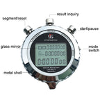 YS Stopwatch – Metal Stopwatch 3 Rows Display Running Training Electronic Timers,...