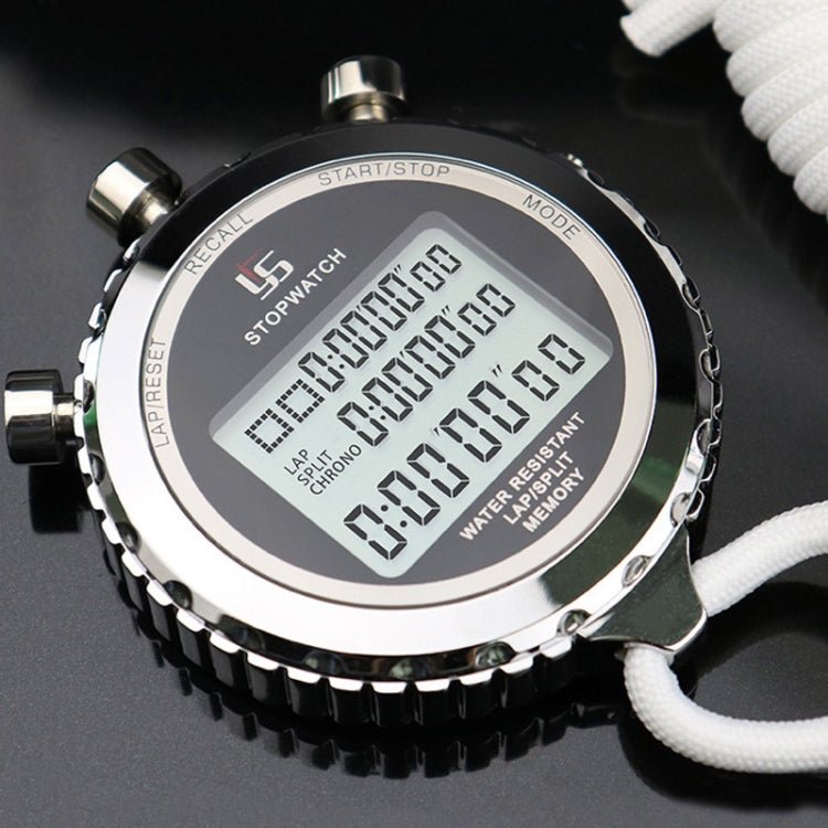 YS Stopwatch – Metal Stopwatch 3 Rows Display Running Training Electronic Timers,...