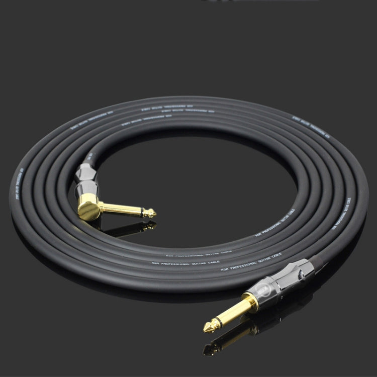 KGR Guitar Cable Keyboard Drum Audio Cable, 1m, 3m, 6m, 10m 1m Elbow Straight Jack