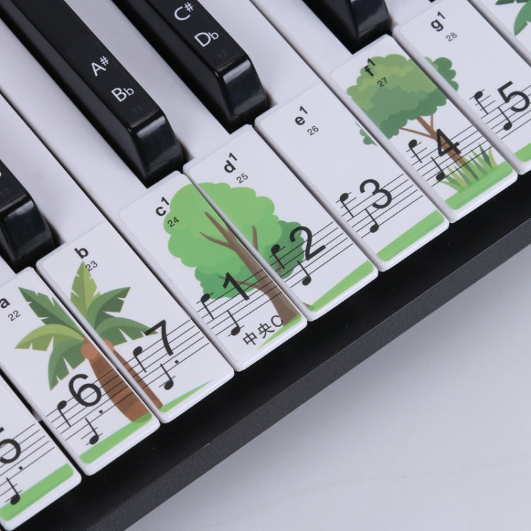 M52 88/76/61/54/49 Keys Piano Keyboard Stickers, Tree, Giraffe Tree Tree