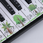M52 88/76/61/54/49 Keys Piano Keyboard Stickers, Tree, Giraffe Tree Tree
