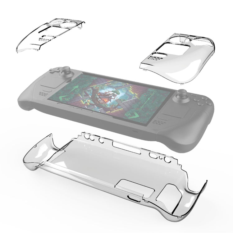 PGTECH Split Crystal Hard Shell Case for Steam Deck Game Console, Crystal Hard Shell Case Crystal Hard Shell Case