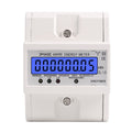 SINOTIMER Three-Phase Backlight Display Rail Type Electricity Meter 5-100A 400V, DDS024, DDS024T DDS024 DDS024 White Shell