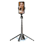 Mobile Phone Live Broadcast Bracket Bluetooth Telescopic Selfie Tripod, High:, 102CM (Aluminum Alloy), 104CM (Aluminum Alloy + Single Fill Light), 104CM (Aluminum Alloy + Dual Fill Lights), 100CM (Stainless Steel)                                       ... 102CM (Aluminum Alloy)