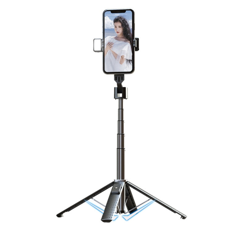 Mobile Phone Live Broadcast Bracket Bluetooth Telescopic Selfie Tripod, High:, 102CM (Aluminum Alloy), 104CM (Aluminum Alloy + Single Fill Light), 104CM (Aluminum Alloy + Dual Fill Lights), 100CM (Stainless Steel)                                       ... 104CM (Aluminum Alloy + Single Fill Light)
