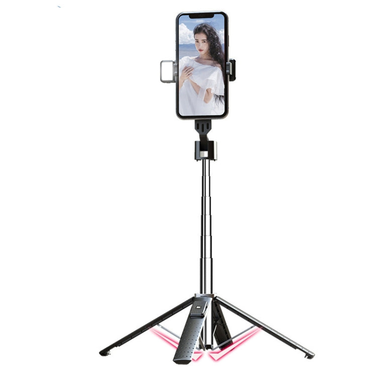 Mobile Phone Live Broadcast Bracket Bluetooth Telescopic Selfie Tripod, High:, 102CM (Aluminum Alloy), 104CM (Aluminum Alloy + Single Fill Light), 104CM (Aluminum Alloy + Dual Fill Lights), 100CM (Stainless Steel)                                       ... 102CM (Stainless Steel + Single Fill Light)