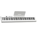 88-Key Portable Smart Folding Electric Piano, EU Plug PJ88C White