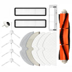 2 PCS Filter Replacement Accessories for Xiaomi Mijia Dreame 1C/2C, 1 PC Roller Brush, 2 Pairs Side Brush, 2 PCS Filter, 1 Pair Black Side Brush, 2 PCS Rag, 1 PC Universal Wheel, 1 PC Cover