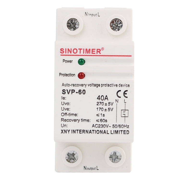 SINOTIMER Single-Phase Self-Duplex Intelligent Over-Pressure Protector, SVP-60 SVP-60