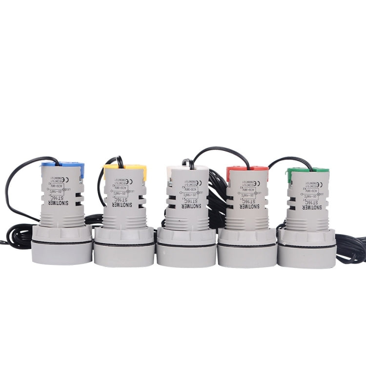 SINOTIMER -20-199 Degrees Celsius Small Temperature Display Indicator, ST16C-05 Yellow, ST16C-01 Red, ST16C-02 White, ST16C-03 Blue, ST16C-04 Green
