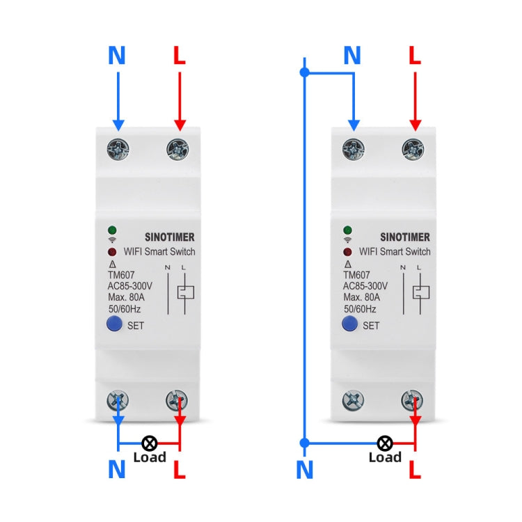SINOTIMER TM607 Intelligent Wifi Timer Mobile App Home Rail Remote Control Time Switch 80A 85-300V, TM607 – Durable Build, Easy to Use
