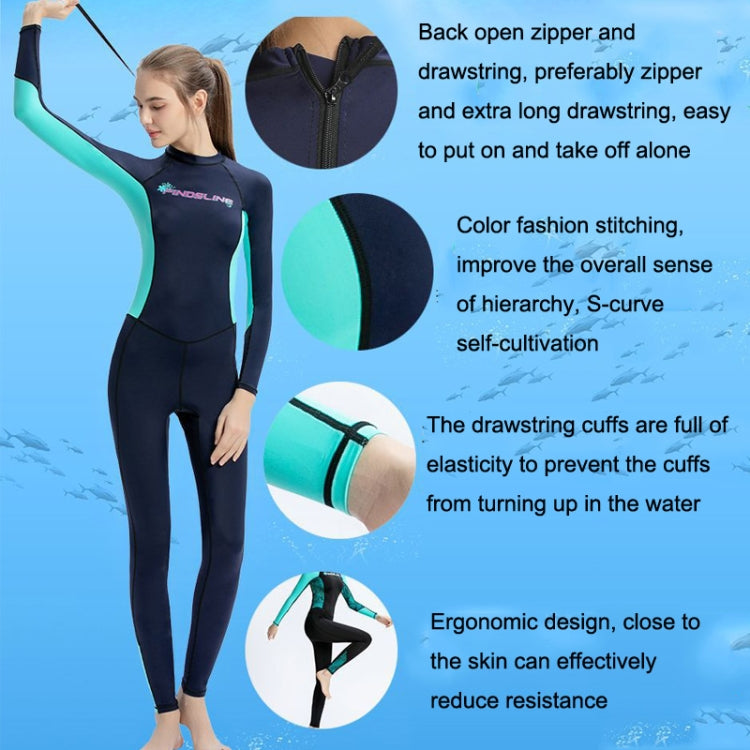 FINDSLINE Lycra Diving Cloth Female Thin Quick-Dry Waterproof Full Body Sunblock Wetsuit, XS, S, M, L, XL