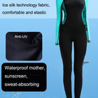 FINDSLINE Lycra Diving Cloth Female Thin Quick-Dry Waterproof Full Body Sunblock Wetsuit, XS, S, M, L, XL