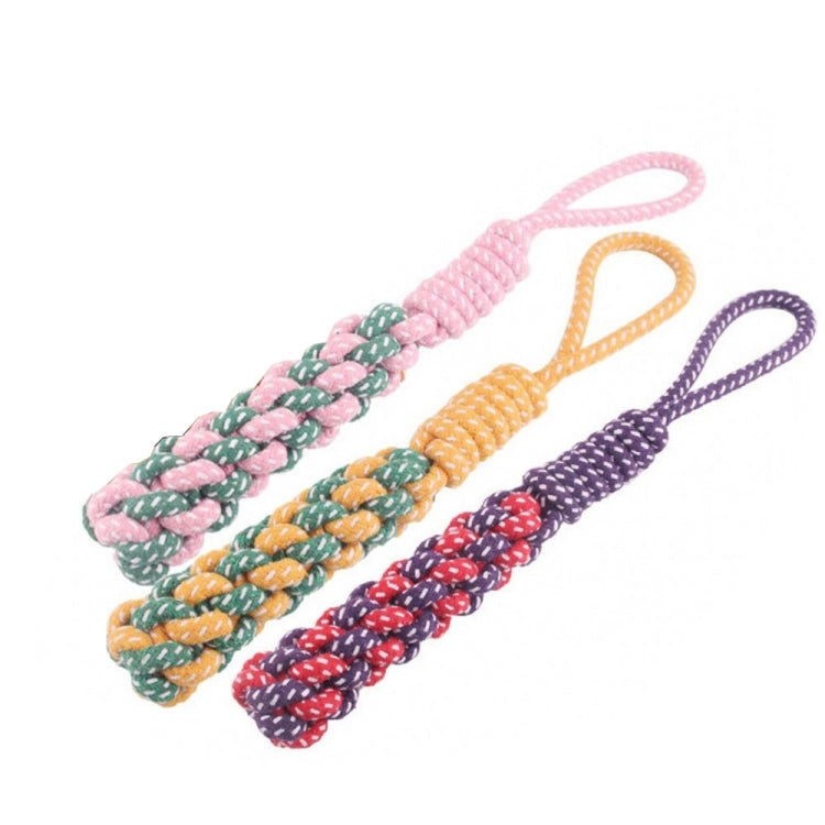 3 PCS Pet Hand-pulled Chewing Toy Dog Molar Cotton Rope, Color Random Delivery, 3 PCS Color Random Delivery – Durable Build, Easy to Use