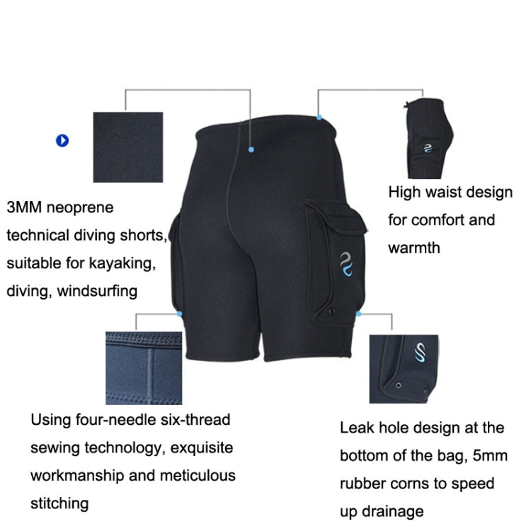 SLINK Dive Pocket Shorts Rafting Rowing Pants, S, M, L, XL, XXL, XXXL – Wear-resistant