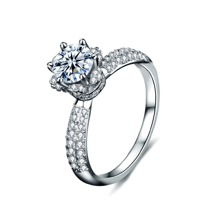 XJZ012 925 Sterling Silver Moissanite Ring Crown Ring Engagement Jewelry, 5, 6, 7, 8 5