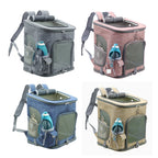 LDLC QS-002-L Foldable And Breathable Portable Pet Backpack, Light Gray, Light Pink, Denim Blue, Ginger Yellow