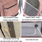 LDLC QS-002-L Foldable And Breathable Portable Pet Backpack, Light Gray, Light Pink, Denim Blue, Ginger Yellow