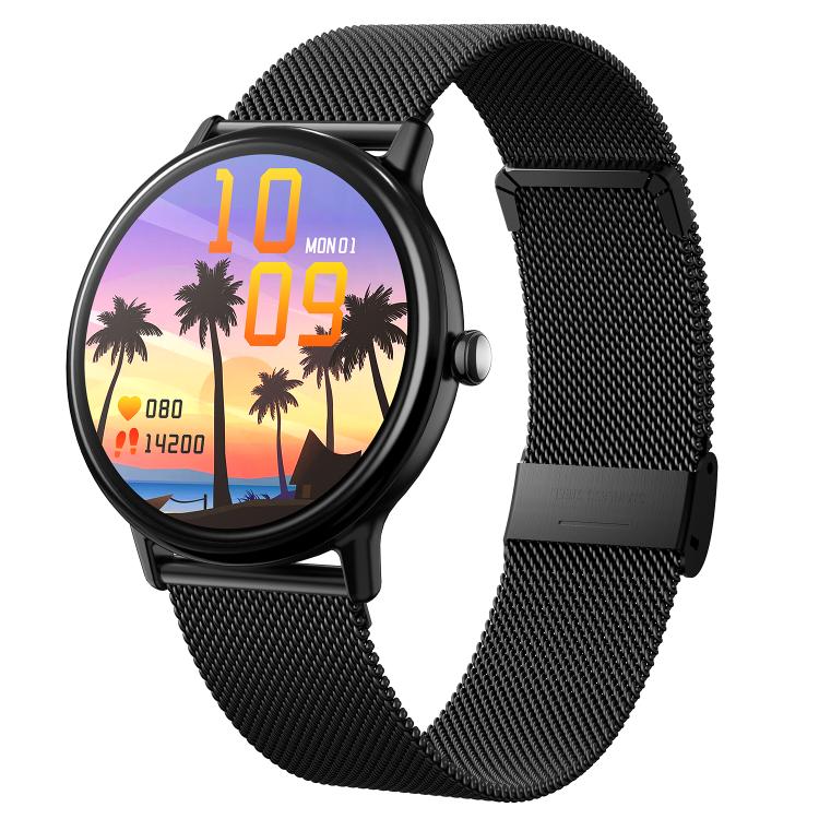 Y86 Watch – 1.43" Screen, Heart Rate Monitoring Black Steel