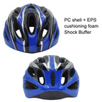 Unisex Cycling Bike One-piece Helmet, Fiber Black